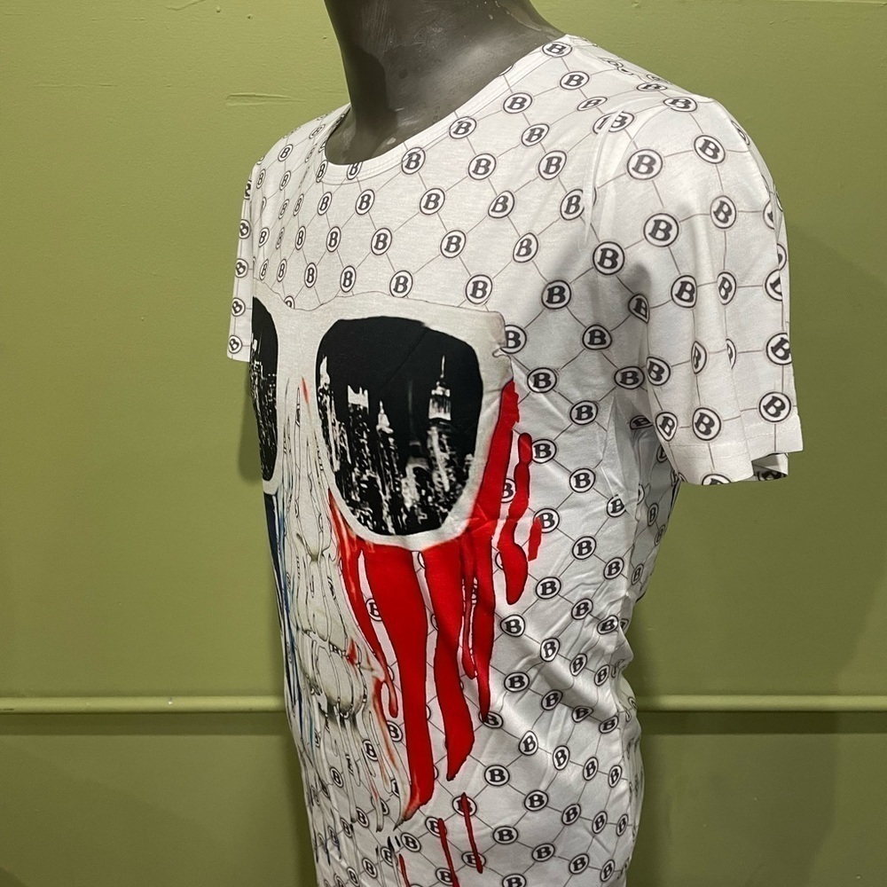 Barabas t-shirt crewneck white modern fit s/s - Picture 2 of 4